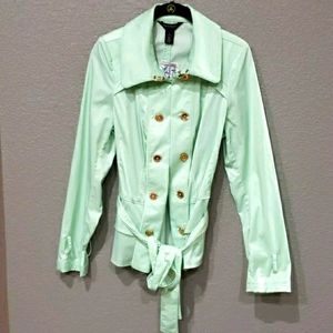 WHBM Womens crop trench jacket size 10 New